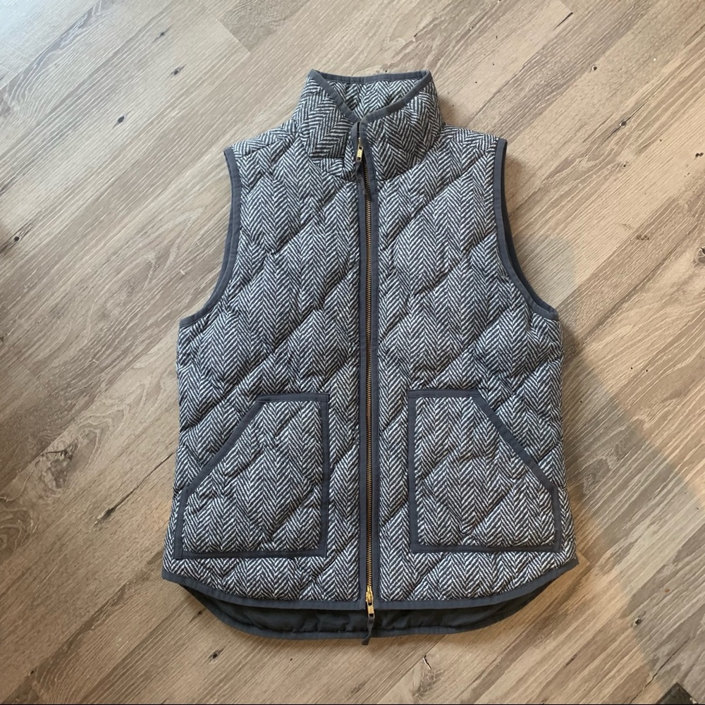 J. Crew Iconic Herringbone Vest in Gray